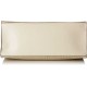  Leo Smooth PU Novelty East/West Boxy Large Handbag Tote (Off White)