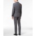  Men’s Big & Tall Slim-Fit Windowpane Plaid Vested Suit 3 pc Garment (Gray/Blue, 42)