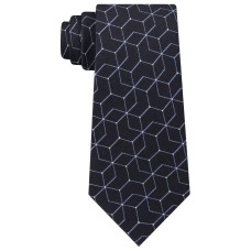 Calvin Klein Men’s Constellation Slim Silk Tie (Black)