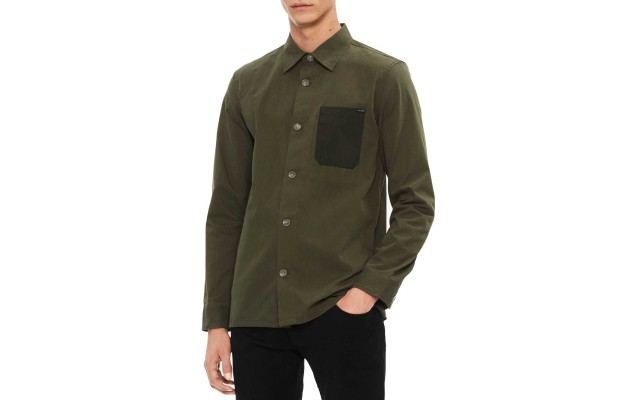  Men’s Contrast Pocket Shirt Jacket