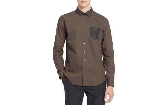  Men’s Contrast Pocket Shirt Jacket