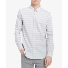 Calvin Klein Mens Dobby Shirt (White, L)