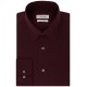  Men’s Dress Shirt Regular Fit Non Iron Stretch Solid (Wine, 14.5X32-33)