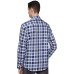  Men’s Flannel Buffalo Plaid Shirt (Royal Navy, 2XL)