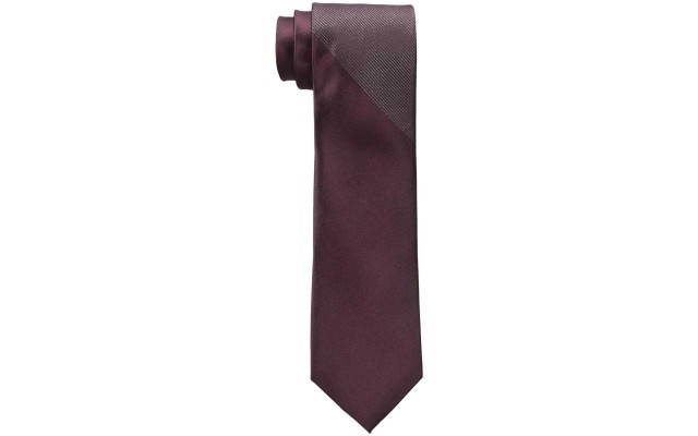  Men’s Glitter Panel Tie (Burgundy, One Size)
