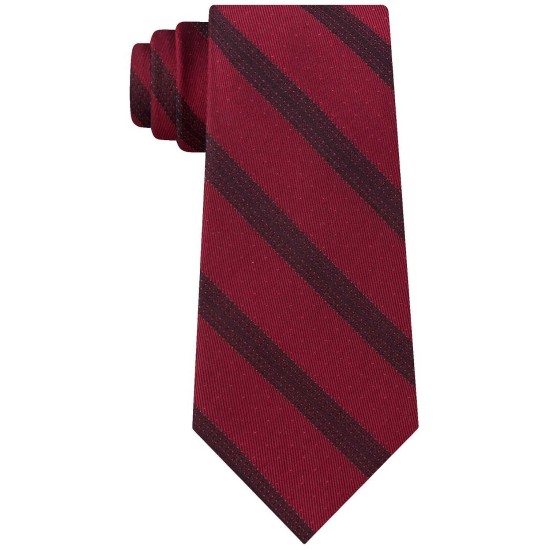  Men’s Glitter Stripe Slim Tie (Red)