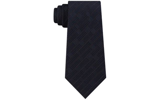  Men’s Gold Dust Slim Metallic Dash Tie (Black)