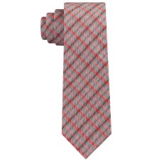 Calvin Klein Men’s Infinite Check Skinny Tie (Red)