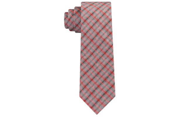  Men’s Infinite Check Skinny Tie (Red)
