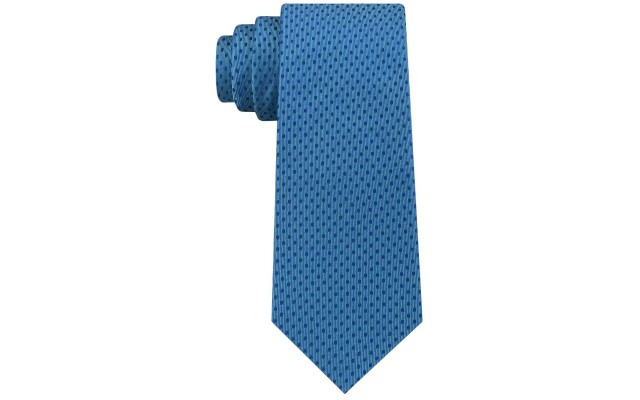  Men’s Mirror Dot Slim Tie (Aqua)