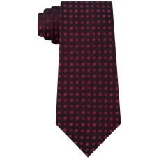 Calvin Klein Men’s Molten Dot Stripe Slim Silk Tie (Black)