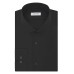  Men’s Non Iron Slim Fit Herringbone Spread Collar  Shirt (Black, 15.5X32-33)