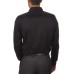  Men’s Non Iron Slim Fit Herringbone Spread Collar  Shirt (Black, 15.5X32-33)
