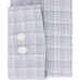  Men’s Non Iron Slim Fit Stretch Plaid Dress Shirt (Blue Bay, 15.5X34-35)