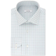Calvin Klein Men’s Non Iron Stretch Regular Fit Check Dress Shirts