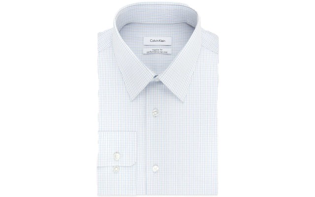  Men’s Non Iron Stretch Regular Fit Check Dress Shirts (Empire Blue, 18″ Neck 34″-35″ Sleeve (XX-Large)
