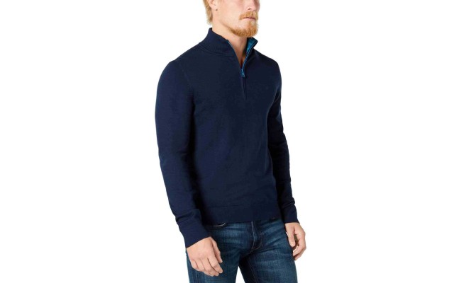  Men’s Quarter-Zip Pullover Sweater