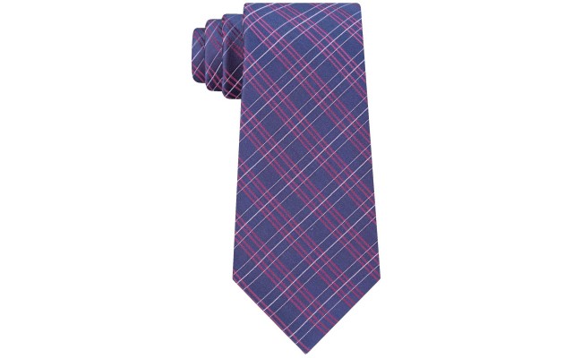  Men’s Satin Triple Pane Slim Silk Tie (Red)