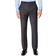 Calvin Klein Men’s Slim-Fit Gray/Blue Plaid Suit Pants (30X32)