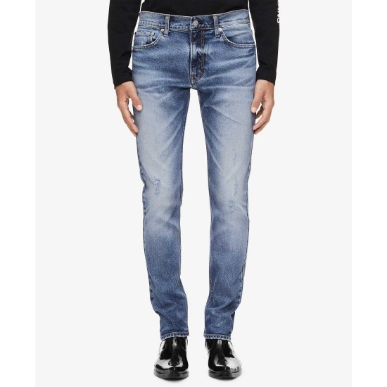  Men’s Slim Fit-Jeans (Snowbird Blue, 30W x 32L)