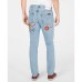 Men’s Slim-Fit Patch Destroyed Fashion Jeans