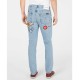  Men’s Slim-Fit Patch Destroyed Fashion Jeans