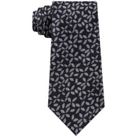 Calvin Klein Men’s Slim Geo Floral Silk Tie (Black, 3″)