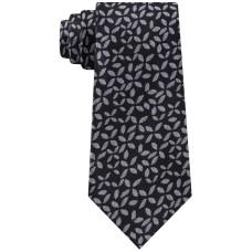 Calvin Klein Men’s Slim Geo Floral Silk Tie (Black, 3″)