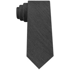 Calvin Klein Men’s Slim Pintstripe Tie (Black)