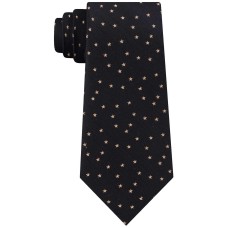 Calvin Klein Men’s Stardust Slim Silk Tie (Black)