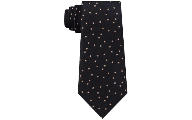  Men’s Stardust Slim Silk Tie (Black)