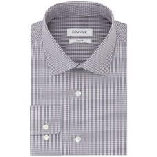 Calvin Klein Men’s Steel Classic/Regular Non-Iron Stretch Performance Dress Shirts