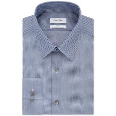 Calvin Klein Men’s Steel Slim-Fit Non-Iron Performance Stretch Print Dress Shirts