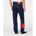  Men’s Straight-Fit Stretch Logo-Print Jeans