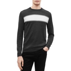Calvin Klein Men’s Textured Stripe Merino Sweaters