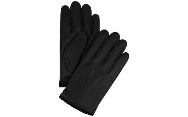  Men’s Triple Point Knit-Cuff Gloves (Black-L/XL)