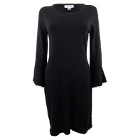 Calvin Klein Petite Bell-Sleeve Sweater Dress (Black, Medium)