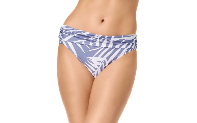  Ruched-Waist Bikini Bottoms Women’s Swimsuit (Purple, XL)