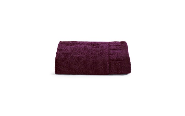  Sculpted Grid Washcloth (Wine)