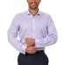  Steel Men’s Slim-Fit Non-Iron Performance Herringbone French Cuff Dress Shirt (Lilac, 16X34-35)
