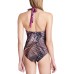  Sunset Palm Printed Twist Convertible One Piece (Multi, 12)