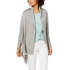 Calvin Klein Textured-Stripe Wrap (Black/White)