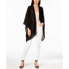 Calvin Klein Textured-Weave Cover-Up & Shawl (Black)