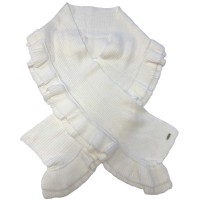 Calvin Klein Tiered Ruffle Scarf (Cream)