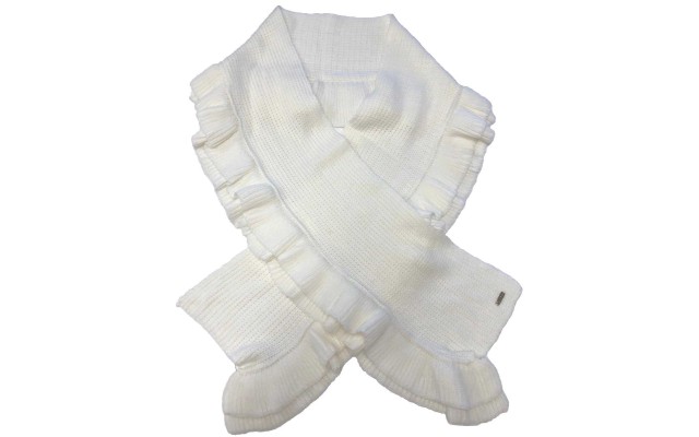 Tiered Ruffle Scarf (Cream)