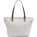  Womens Celia Nylon Organizational Small Handbag Tote (Grey Combo)