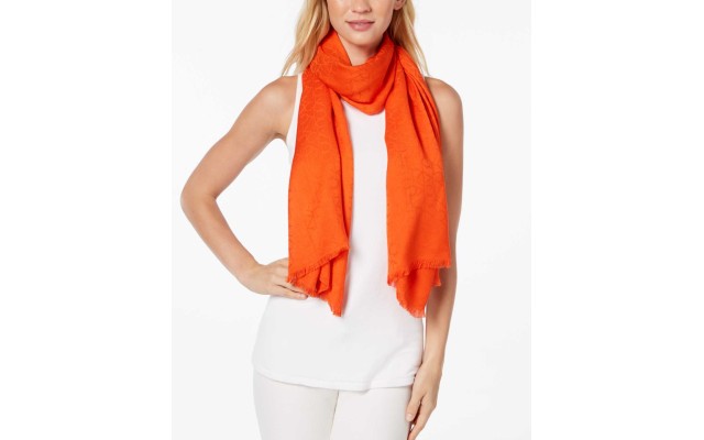  Women's Ck Logo Wrap & Scarves, Cayenne