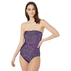 Calvin Klein Women’s Classic Bandeau One Piece with Tummy Control (Dragon Fruit, 6)