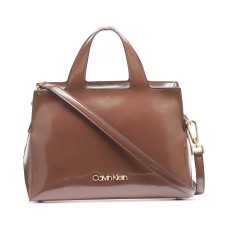 Calvin Klein Women’s Neat Satchel, Walnut