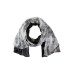  Womens Ombre Floral Lurex Scarf (Metallic/Black, One Size)